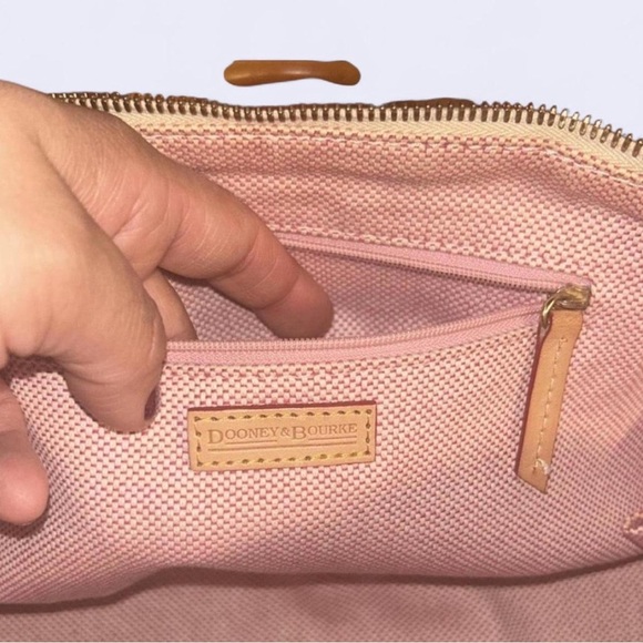 Dooney & Bourke Tan Leather Satchel with Gold Accents - Picture 5 of 7